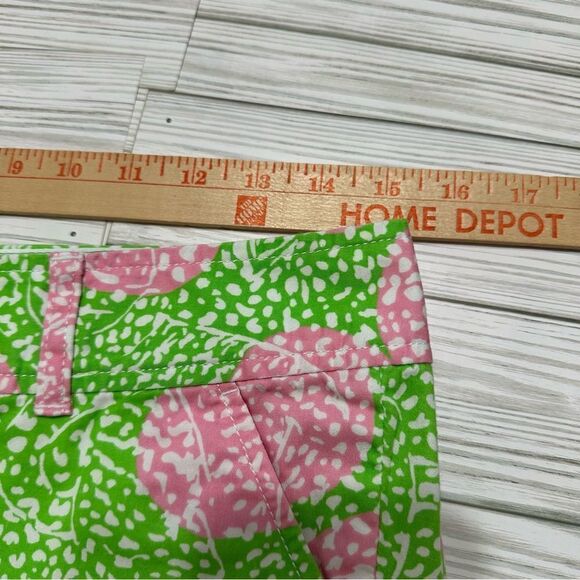 Lilly Pulitzer The Walsh Short Women's Pink‎ Green Novelty Print Cotton 0 - Picture 8 of 11